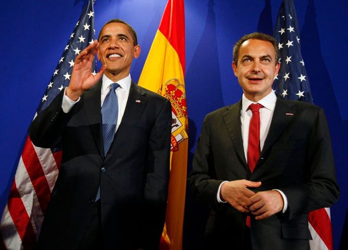 Španělský premiér Jose Luis Rodriguez Zapatero a Barack Obama.