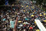 V neděli v Hongkongu pokračovaly demonstrace, do kterých se ve více než sedmimilionovém městě zapojilo podle organizátorů až 430 000 lidí.