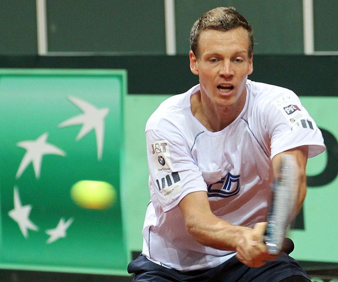 Tomáš Berdych během tréninku