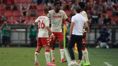 3. předkolo Ligy mistrů 2021/22, Sparta - Monako: Benoit Badiashile (5) si stěžuje na rasistické projevy fanoušků Sparty