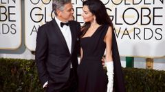 George and Amal Clooney arrive at the 72nd Golden Globe Awards in Beverly Hills