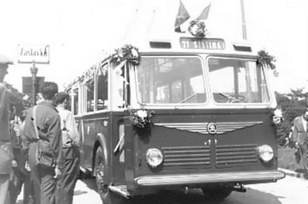 Trolejbusy - zahájení trolejbusové dopravy v Brně, 1949