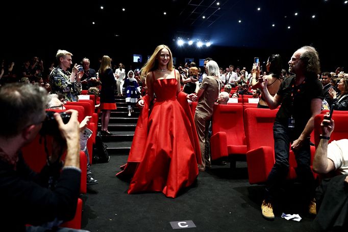 Herečka Jennifer Lawrence na premiéře filmu Bread and Roses.