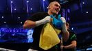 Oleksandr Usyk při zápase s Anthonym Joshuou