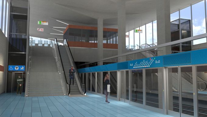 Návrh stanice metra D v Písnici