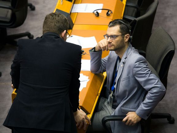 Stanislav Polčák a Jiří Pospíšil při debatě v Evropském parlamentu.
