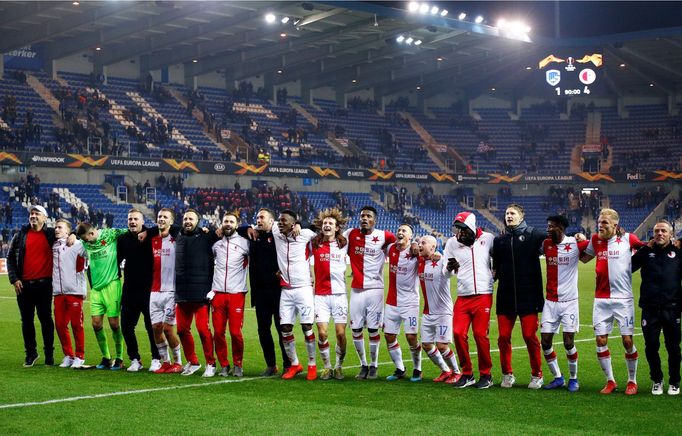 Genk - Slavia: Radost Slavie po postupu