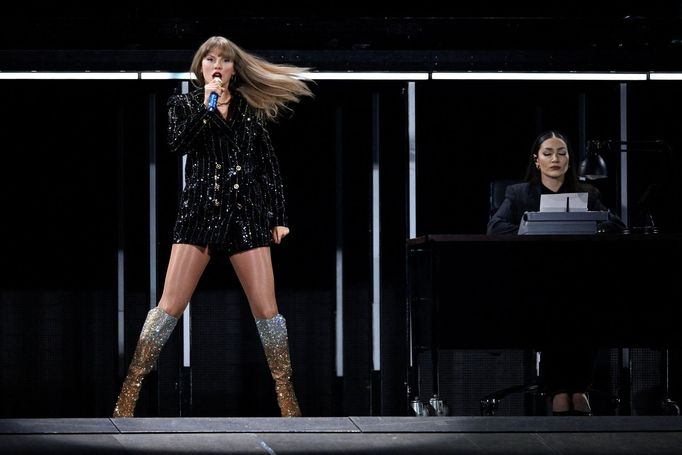 Snímek ze závěrečného koncertu turné Taylor Swiftové v kanadském Vancouveru.