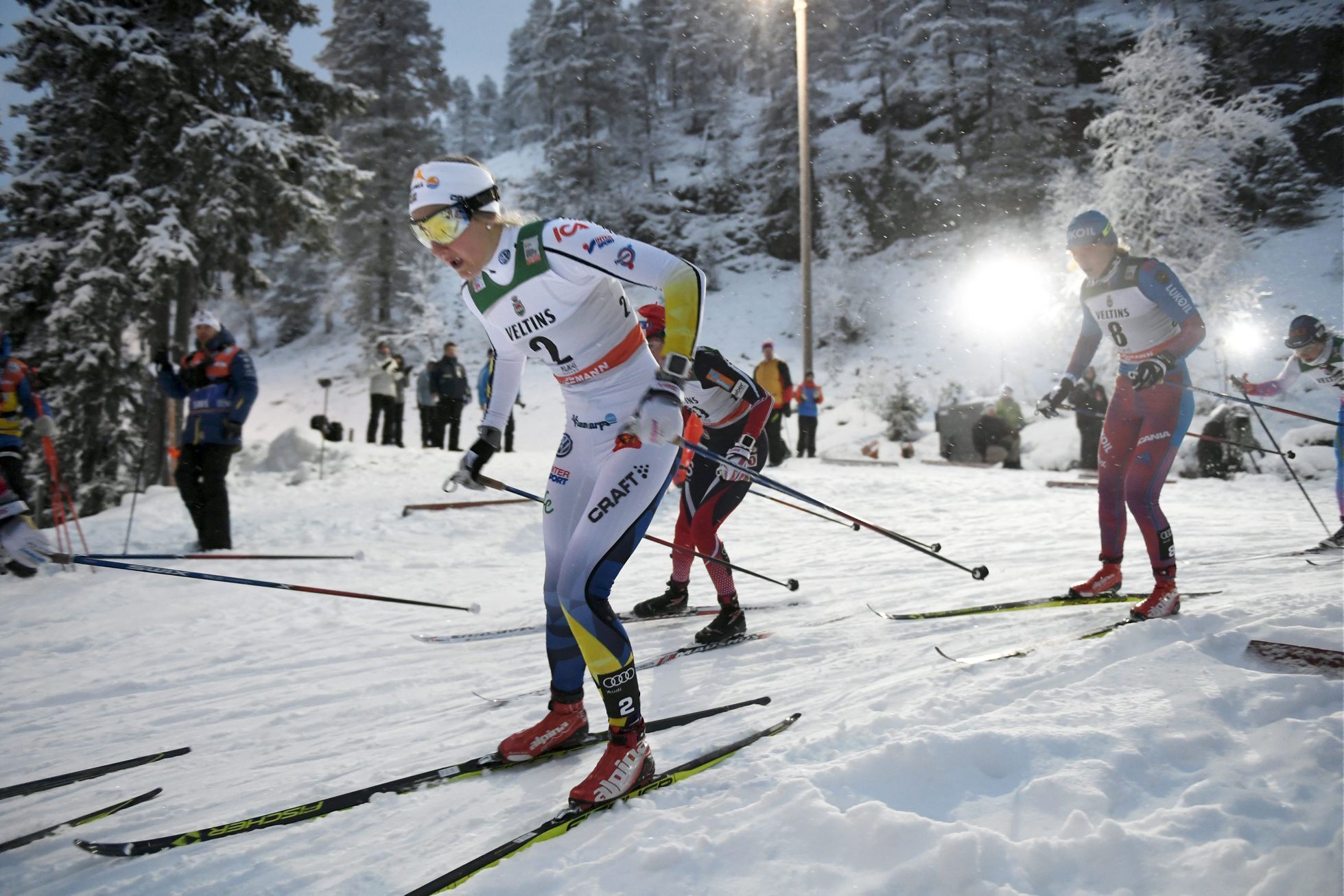 Stina Nilssonová (vítězka sprintu z finské Ruky 16/17)