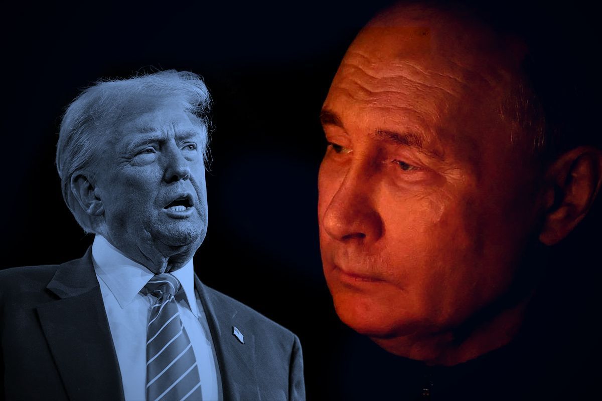 koláž - Trump, Putin