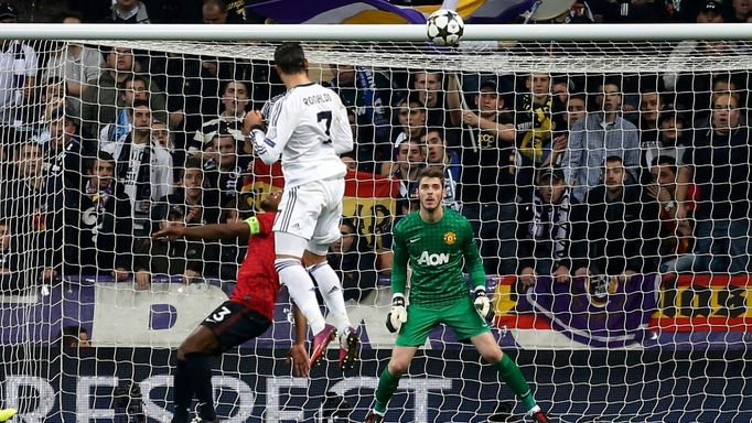 Liga mistrů: Real Madrid - Manchester United: Cristiano Ronaldo (Real) dává gól