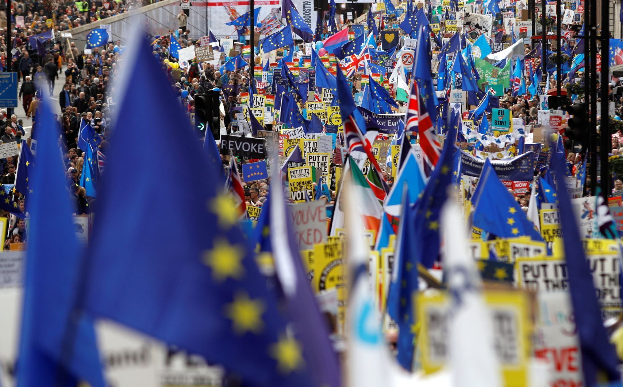 Brexit pochod británie protest
