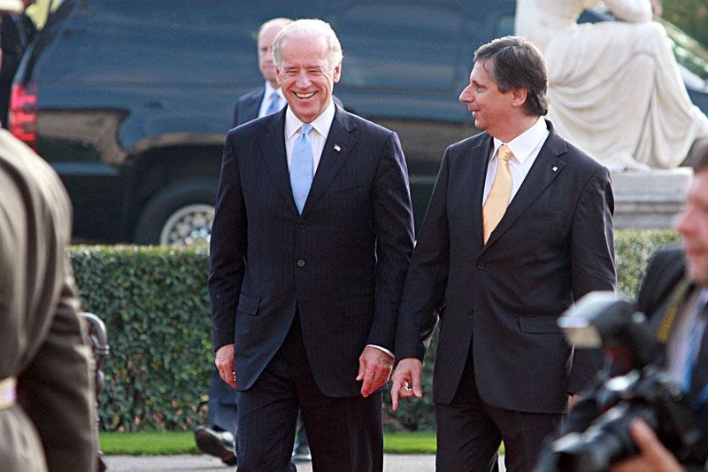 Joe Biden na návštěvě u premiéra Fishera
