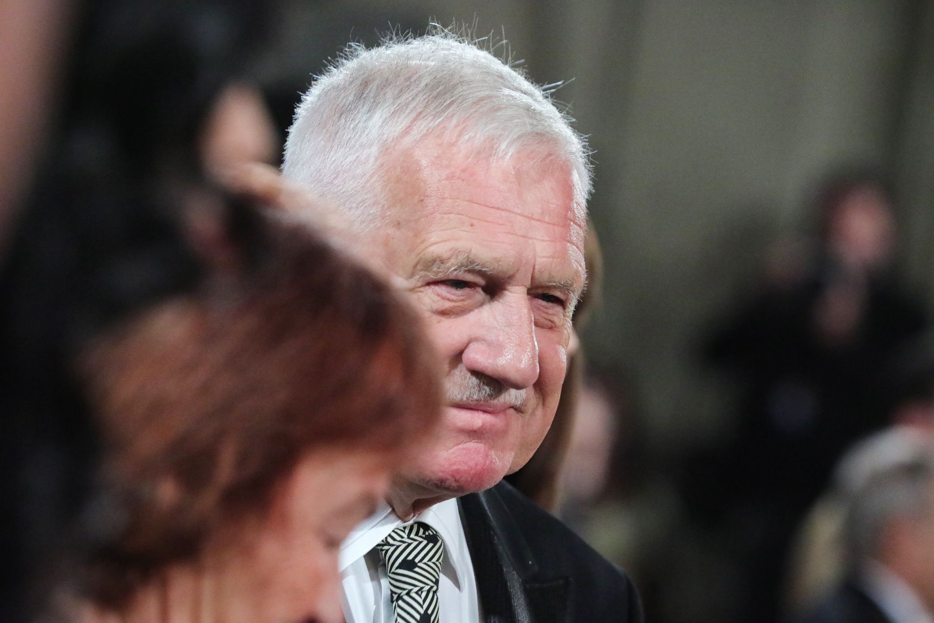 Václav Klaus při udílení státních vyznamenání prezidentem ČR Milošem Zemanem