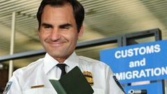 internetový vtip - Roger Federer jako australský imigrační úředník