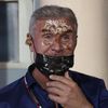 David Coulthard poté, co mu Max Verstappen po kvalifikaci na VC Bahrajnu na obličej připlácl dort