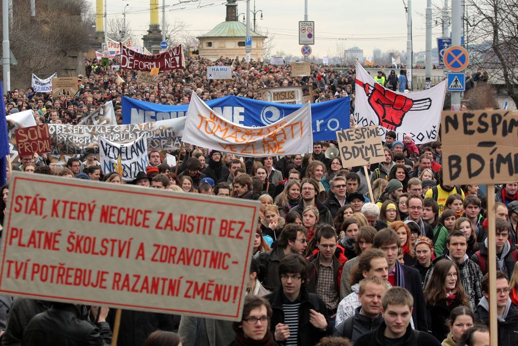 Týden neklidu, demonstrace v Praze
