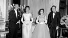 American President John Kennedy (right) and his wife Jacqueline (2nd left) pictured with Queen Elizabeth II (2nd right) and the Duke of Edinburgh at Buckingham Palace