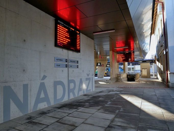 Autobusový terminál ve Strakonicích.