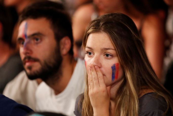 Fanoušci Olympique sledují v Lyonu semifinále LM Bayern - Lyon