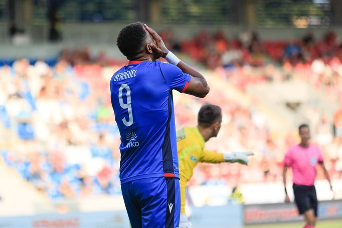 Jean-David Beauguel v zápase Evropské konferenční ligy Plzeň - Brest