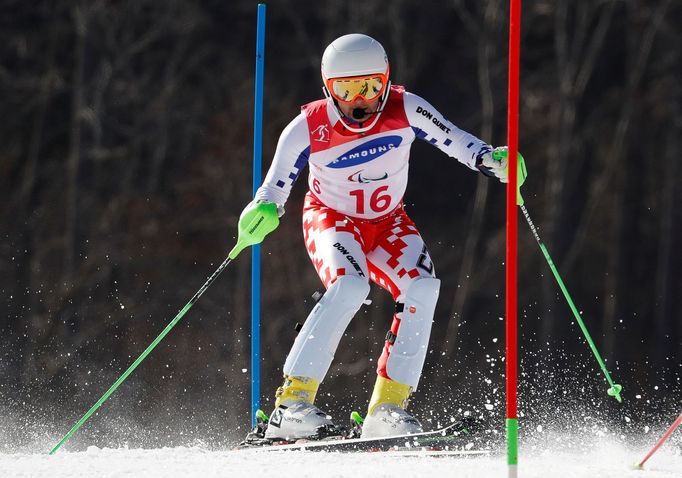 Patrik Hetmer při slalomu