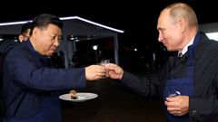 Putin, Si Ťin-pching, Čína, Rusko, prezident
