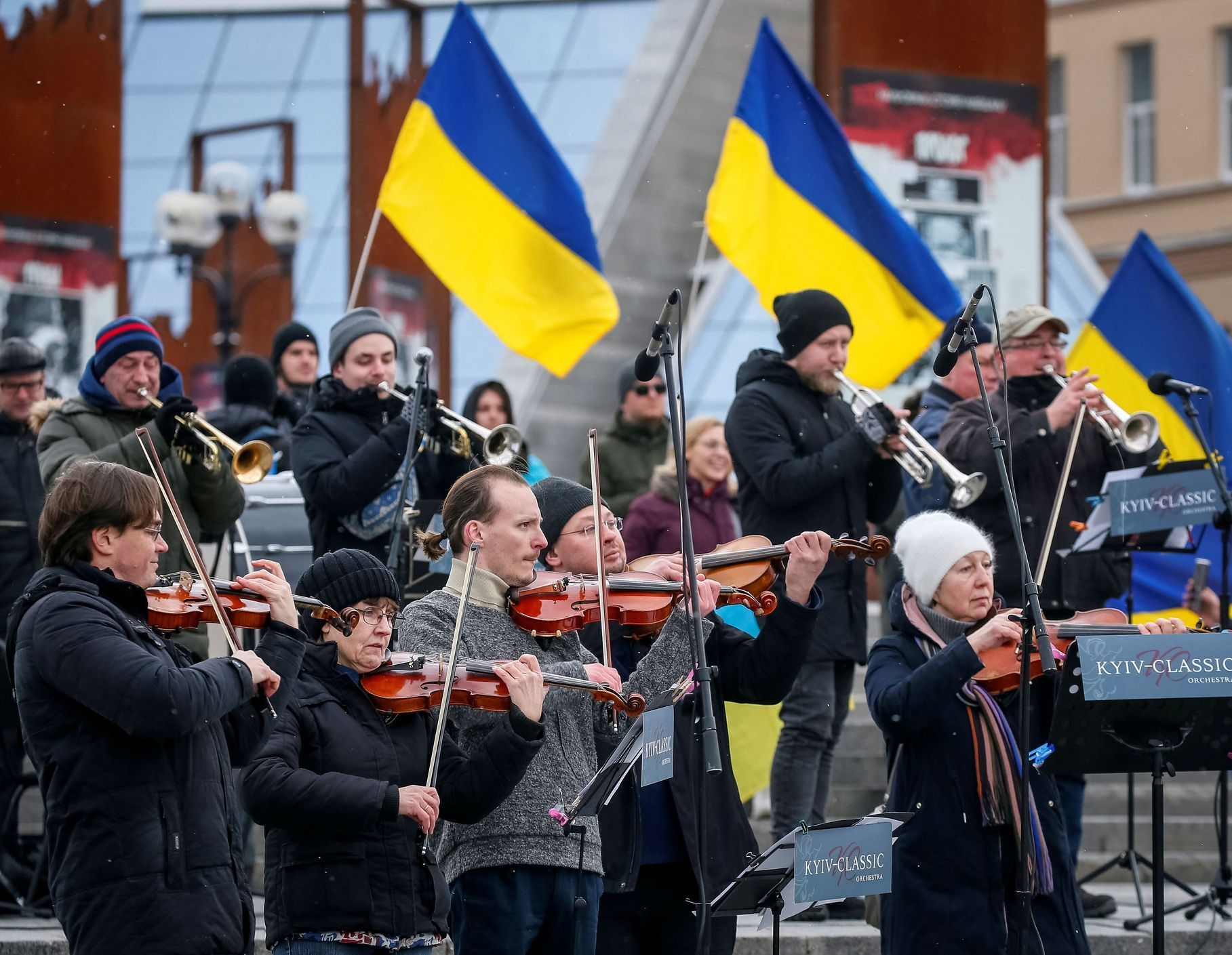 ukrajina rusko invaze kyjev orchestr