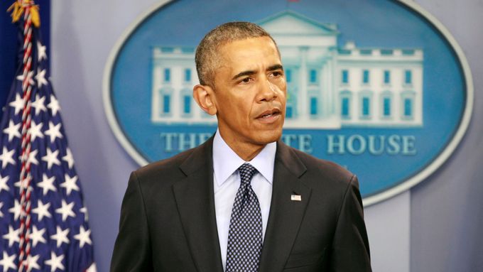 Barack Obama při svém prvním proslovu o střelbě v Orlandu.