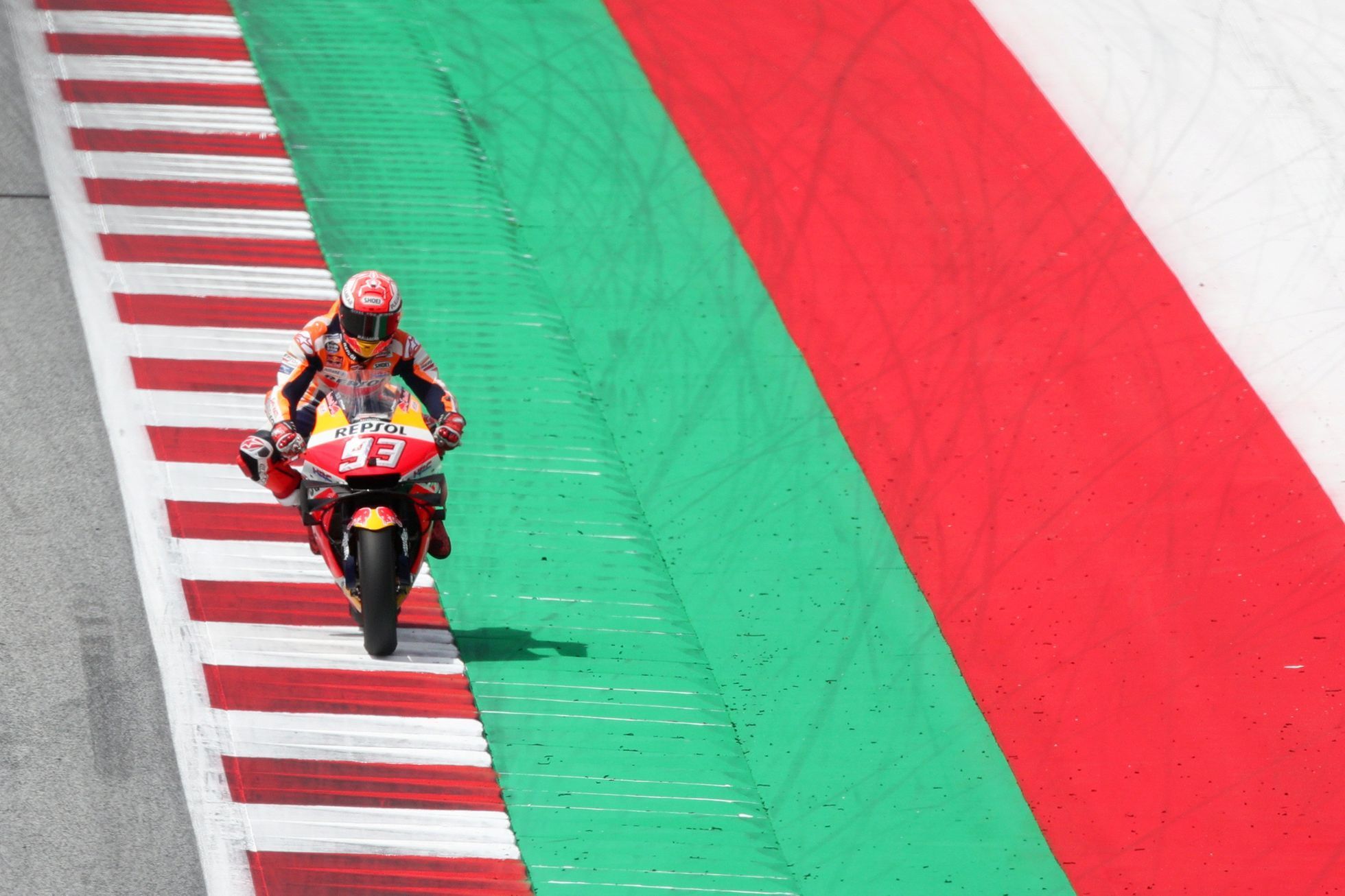 Marc Marquez na Hondě při kvalifikaci na Velkou cenu Rakouska MotoGP
