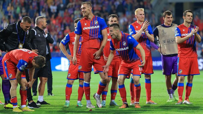 Plzeňská radost z postupu v odvetě 4. předkola LM Plzeň - Karabach