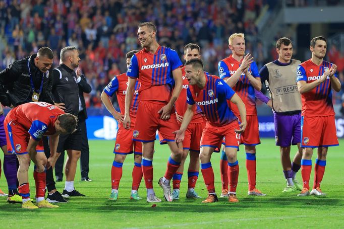 Plzeňská radost z postupu v odvetě 4. předkola LM Plzeň - Karabach