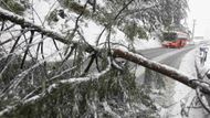 Mokrý sníh padal v úterý i v samotném Innsbrucku, na několika dálnicích kvůli rozbředlému sněhu vázl provoz.