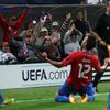 Fotbal, LM, Plzeň - Maribor: Michal Ďuriš slaví gól na 3:1