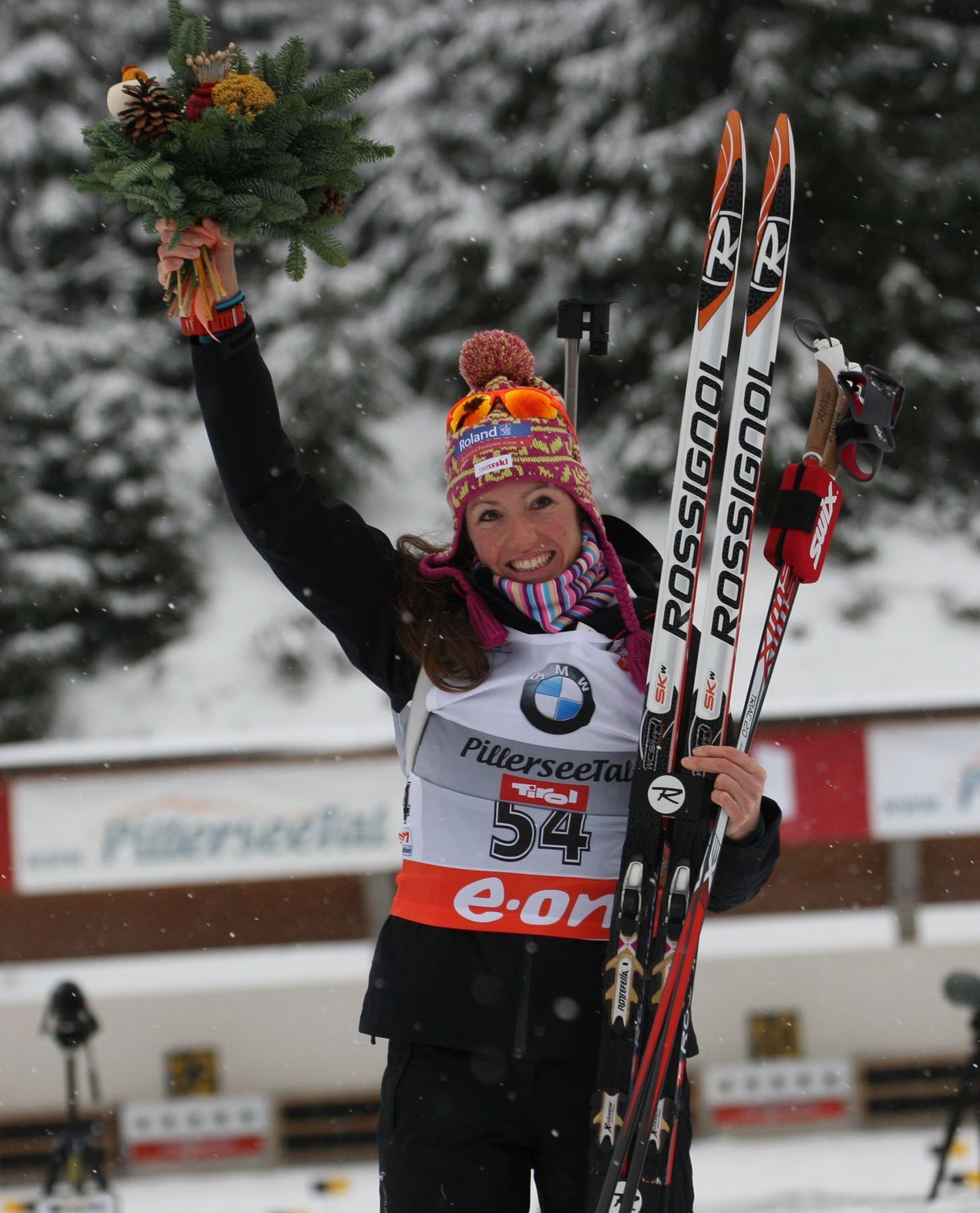 Selina Gasparinová při sprintovém závodě v Hochfilzenu (2013)