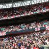 Zaplněné hlediště ve Wembley na osmifinále Anglie - Německo na ME 2020