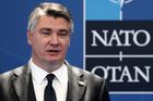 Chorvatský prezident Zoran Milanović při jednání NATO