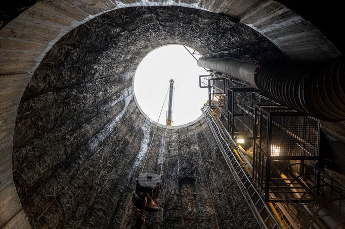 Geologický průzkum pro metro D - lokalita OL1 na rohu ulic Na Strži a Antala Staška.