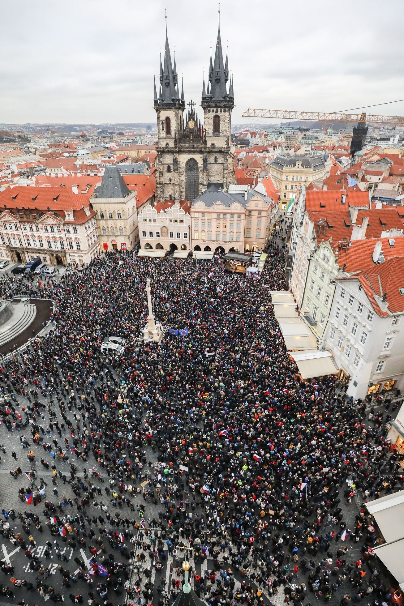 17. listopad 2021, státní svátek, Sametová revoluce, 17. 11. 2021, Národní třída, Hlávkova kolej