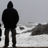 Bouře na březích města Quiberon