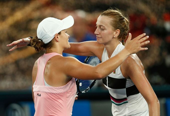 Petra Kvitová a Ashleigh Bartyová ve čtvrtfinále Australian Open 2019