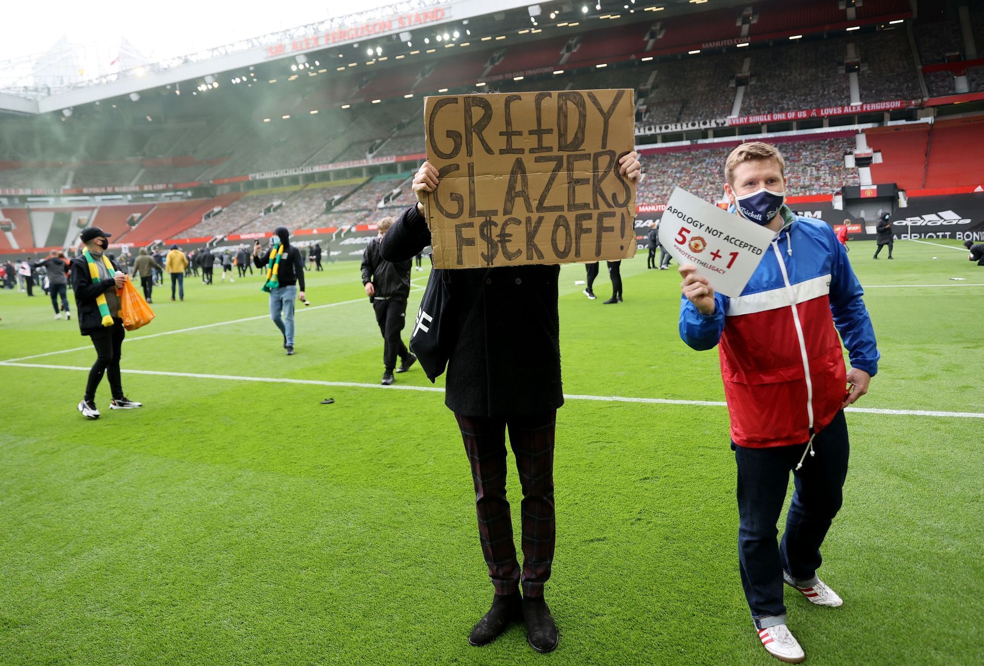 fotbal, anglická liga 2020/2021, Manchester United, fanoušci, protest