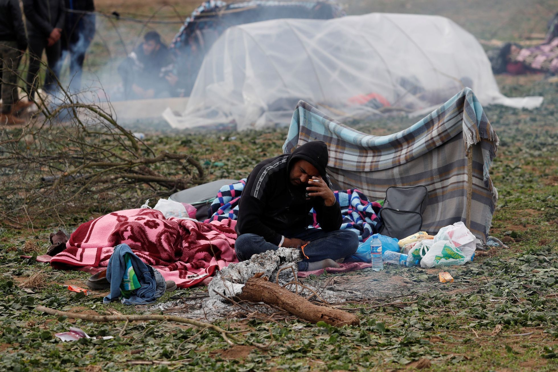 Migranti na řecko-turecké hranici