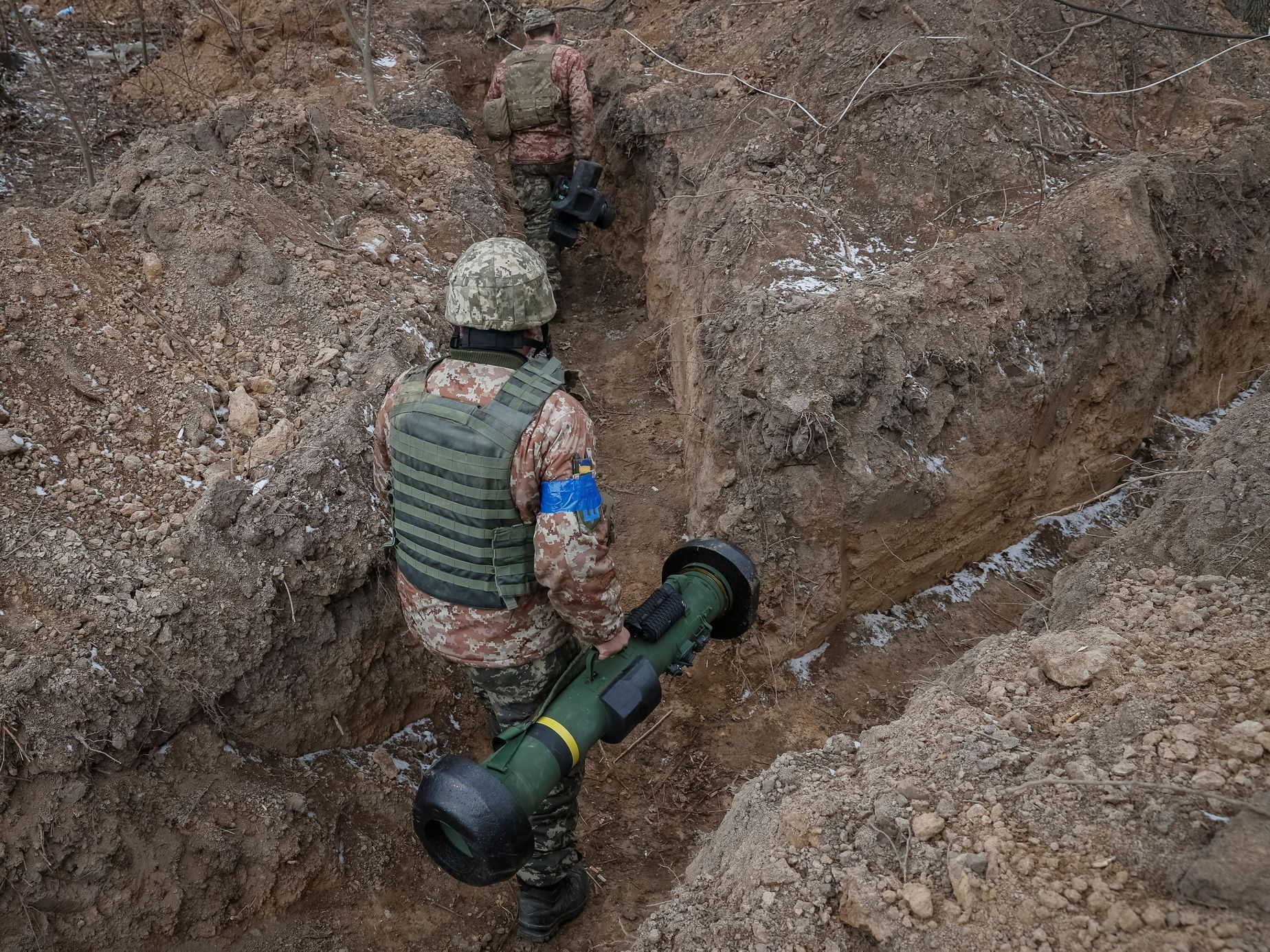 Ukrajina armáda vojáci javelin zbraně fronta Rusko Kyjev