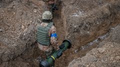 Ukrajina armáda vojáci javelin zbraně fronta Rusko Kyjev
