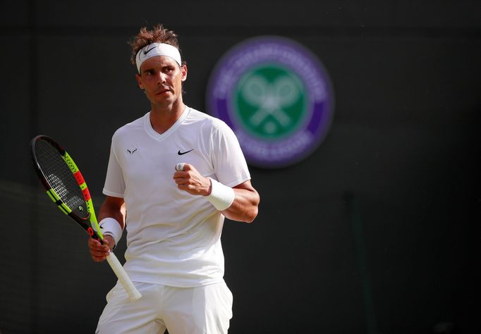 Rafael Nadal v prvním kole Wimbledonu.