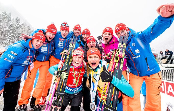 SP Ruhpolding, stíhačka Ž: Eva Puskarčíková a Gabriela Koukalová