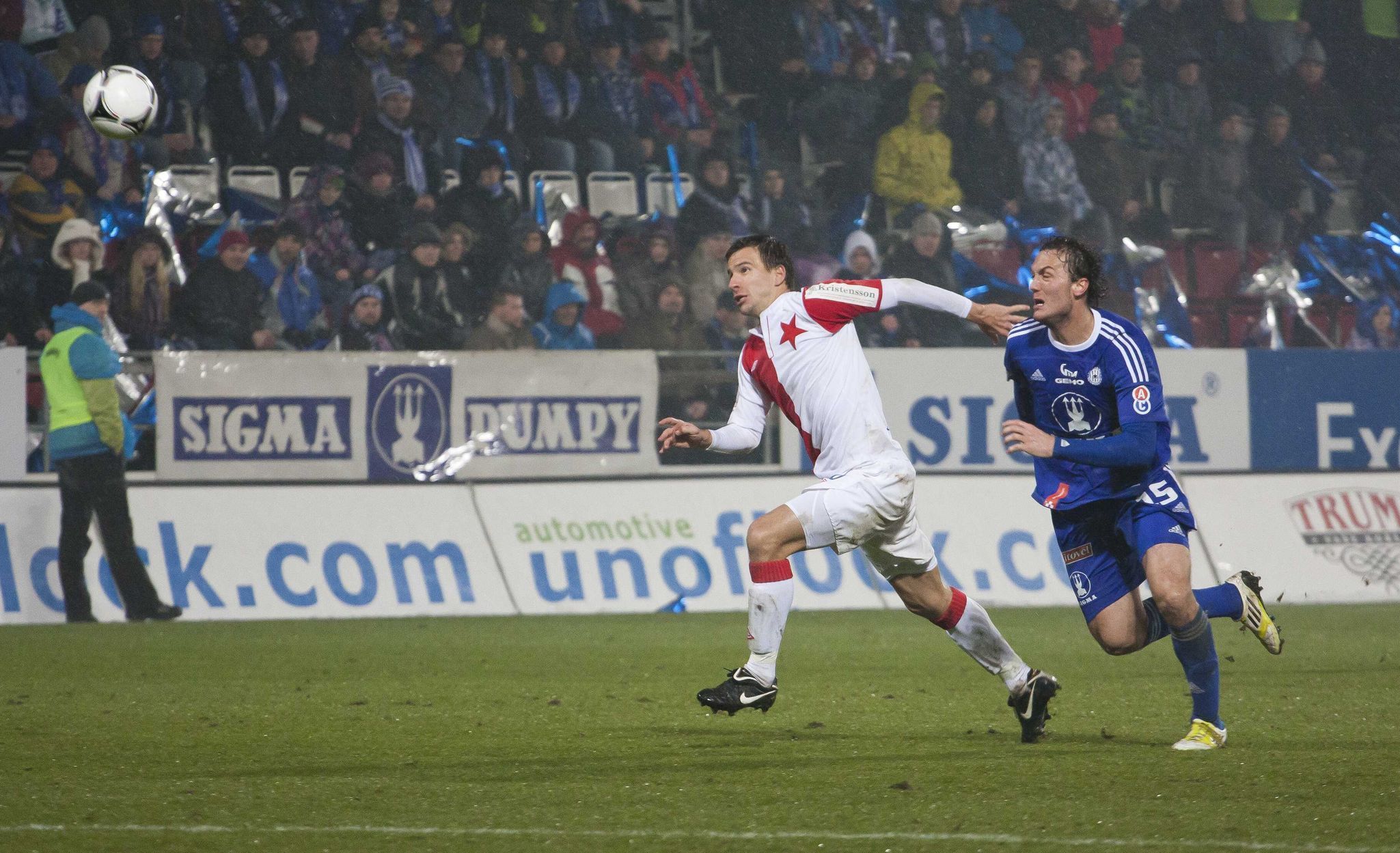 Fotbal, Gambrinus liga, Olomouc - Slavia: Martin Doležal (vpravo)