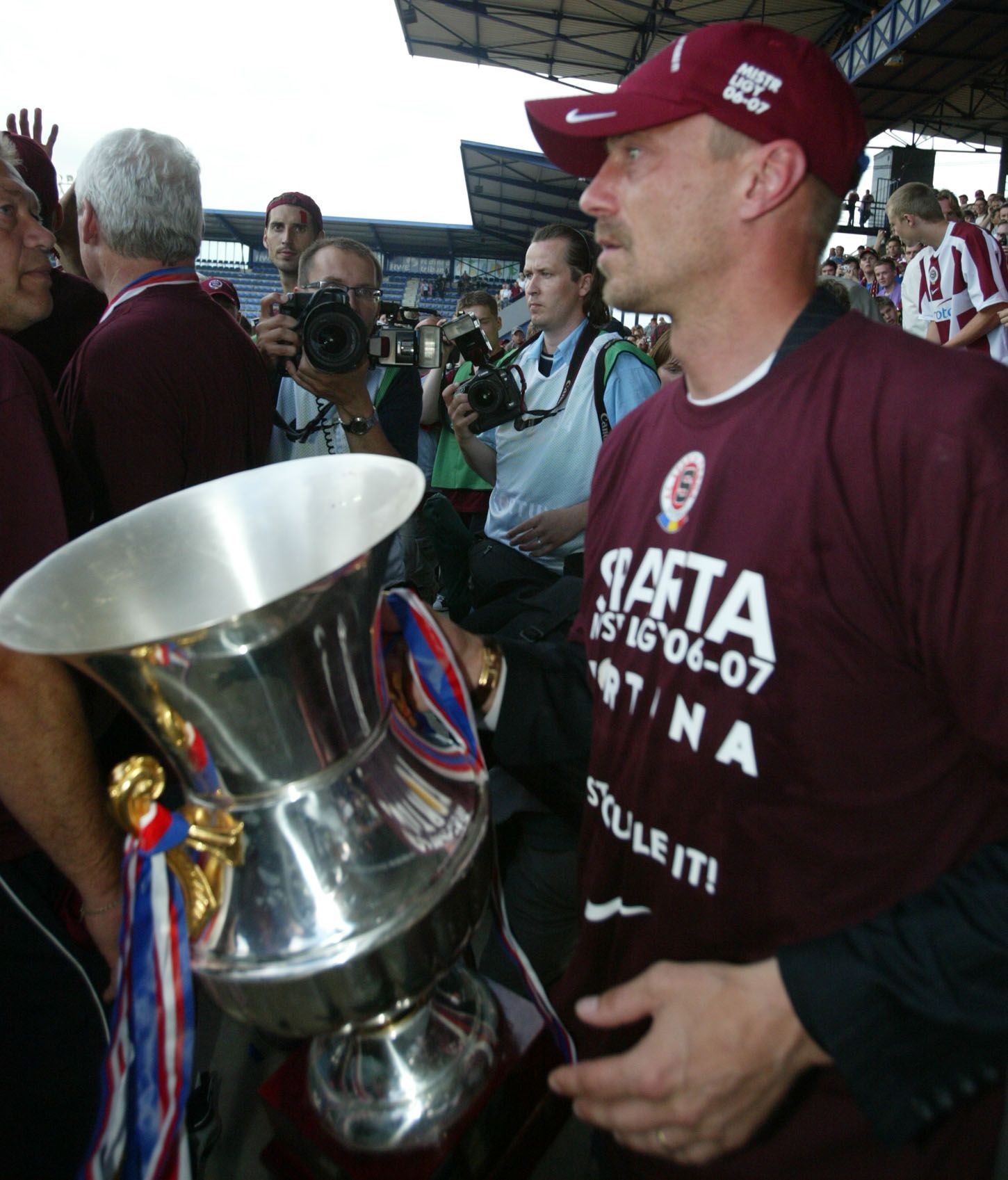 Sparťanské oslavy titulu v roce 2007: Tomáš Řepka