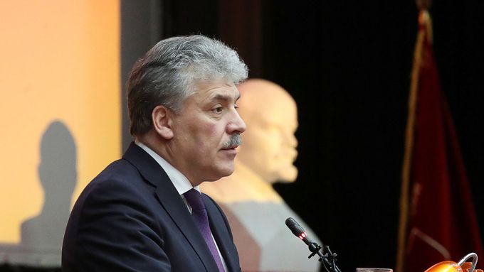Kandidát ruských komunistů pro prezidentské volby v březnu 2018 Pavel Grudinin.